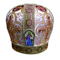 Митра парча  (белое,золото,бордо) 57 р
