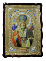 Икона Николай Чудотворец полуриза 42/48 см