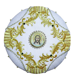 Митра вишивка ,белая с золотом 57.5р