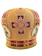 Митра парча Греция (желтая с бордо) 59,5р