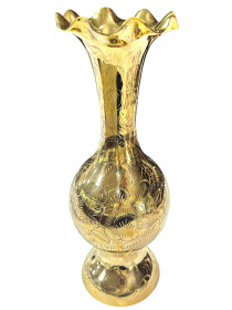 Ваза латунь Греция (рельефная, фигурная сверху) 35см