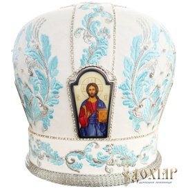 Митра, бархат (вышивка голубая) 57р
