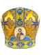 Митра парча Греция (желто-синяя) 58,5р