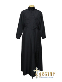 Подрясник, габардин, черный (вышивка виноград) 50р