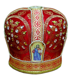 Митра, парча, красная 58р