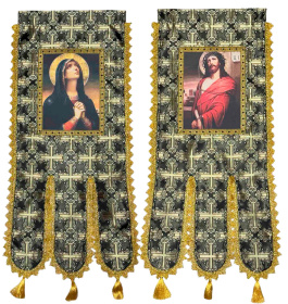 Хоругви тканевые, парча Т (иконы на холсте) 50/120