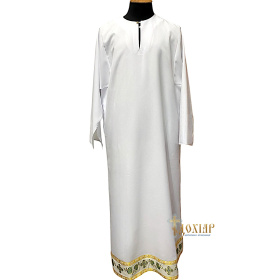 Подризник габардин с вставками  (зеленые розы) 54/155