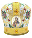 Митра парча Греция (золото бордо) 58,5р