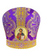 Митра парча  (фиолетовый с золотом) 57 р