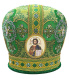 Митра парча Т (зеленый с золотом, иконы холст) 61р