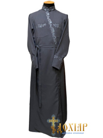 Подрясник, костюмная ткань, серый ( виноград ) 56 р.