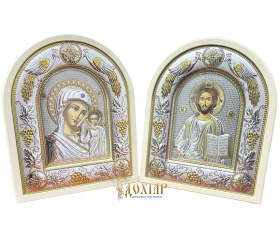 Пара Вседержитель Казанская на подставке (арка) 20/24 см