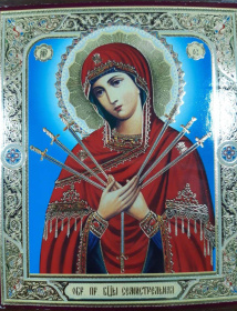 Лик Семистрельная Б.М (голубой фон)  10/12