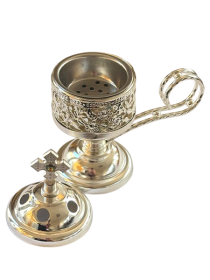 КАДИЛЬНИЦА ↕13см Ø6см Металл (серебристая)