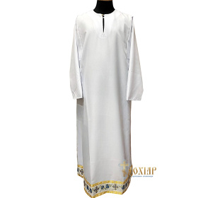 Подризник габардин с вставками  (синие розы) 54/155