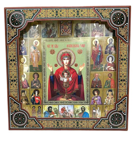 Икона Неупиваемая Чаша  (багетная рамка, подарочная коробка) 26/26см