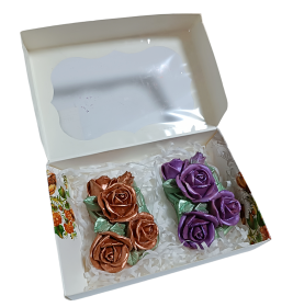 Мыло ручной работы набор "Букет роз" 2шт