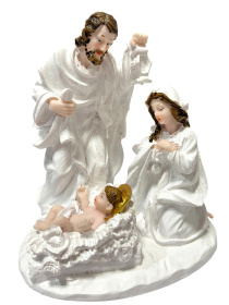 Вертеп большой  белый (высота 20 см)