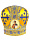 Митра парча Греция (желто-синяя)  59,5р