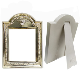 Рамка Голубь большая под лик 10/12 см (белая)