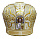 Митра парча Греция (молочная с золотом) 60 р