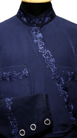 Подрясник, костюмная ткань, синий( виноград ) 52 р.