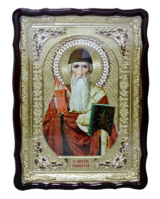 Спиридон в ризе с эмалью 60х80 см