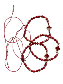 Браслет плетеный Ван Клиф (красный)