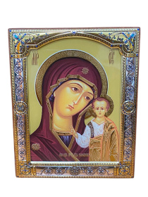 Икона КАЗАНСКАЯ Божья Матерь (стекло) 16/21 см