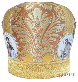 Митра парча Греция (желтая с золотом) 57,5р