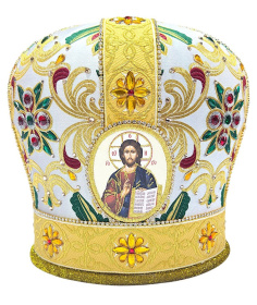 Митра парча Греция (золото бордо) 60р