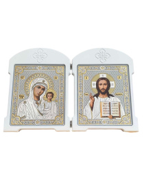 Икона-складень двойник Вседержитель Казанская (мдф) 18/24см