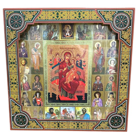 Икона Всецарица (багетная рамка, подарочная коробка) 26/26см