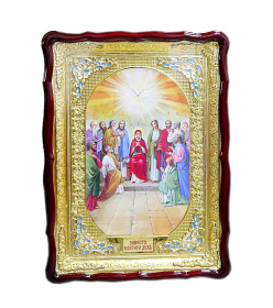 Икона Сошествия Святого Духа  полуриза 42/48 см