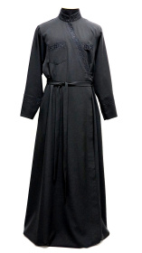 Подрясник греческий, костюмная ткань, черный (крест) 50 р.