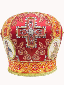 Митра парча Т (красное золото) 58 р