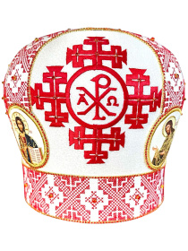 Митра иерейская вышивка на парче  58р