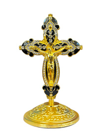 Крест металлический на липучке(золото) 9/5см