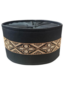 Скуфья греческая, вышивка орнамент коричневый  (костюмка) 58р