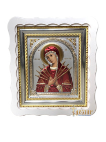 Икона Пресвятой Богородицы "Семистрельная" (конгрефф 3D) 23/26 см