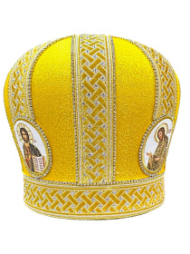 Митра парча, Галун Греция  (желтый с золотом) 60р