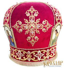 Митра, бархат ( вышивка ажурный крест) 58р