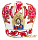 Митра белая, парча Крест  (вышивка) 57,5р.
