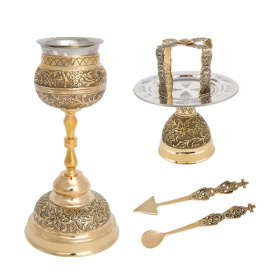 ЕВХАРИСТИЧЕСКИЙ НАБОР 200мл Латунь Греция 380/28BA