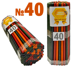 1кгСвечи ВОСКОВЫЕ Цветные №40   Количество-100шт