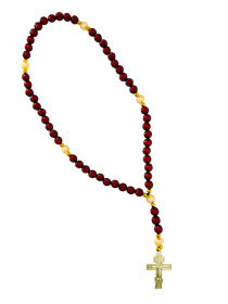 Чётки БОРДО с металическим крестом 50 зерен 