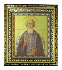 Икона Сергей Радонежский (печать на холсте) 23/26