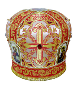 Митра парча (красная с золотом) 58 р