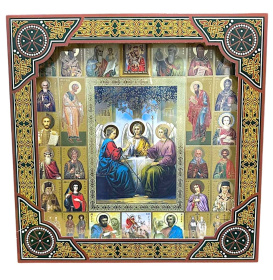 Троица Старозаветная  (багетная рамка, подарочная коробка) 26/26см