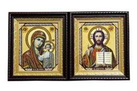 Вседержитель Казанская ( янтарь) 15/18